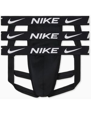 Nike Essential Micro Stretch Jock Strap 3pk Underwear - Black