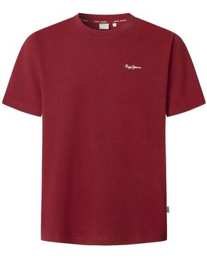Pepe Jeans Contrast Connor T-shirt - Rood