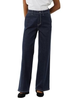 Comma, Jeans-Hose mit Wide Leg - Blau