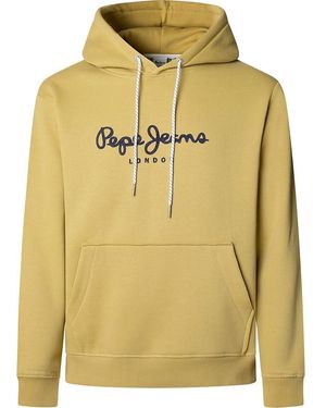 Pepe Jeans Macbeth Plain Hoodie Sudadera - Amarillo