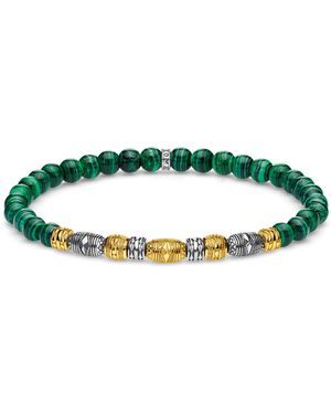 Thomas Sabo Bracciale Statement da Uomo Vermeil A1920-140-6-L19 - Verde