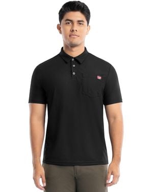 Wrangler S Short Sleeve Performance Workwear Polo - Black