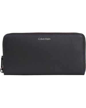 Calvin Klein Concise Long Zip Around Geldbörsen - Schwarz
