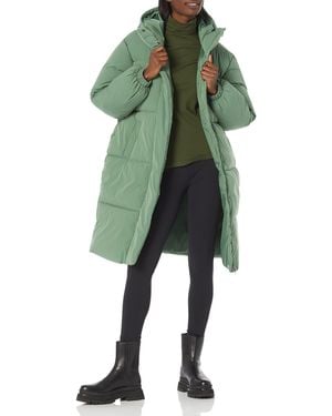 Amazon Essentials Oversized Hooded Long Puffer Jacket - Green