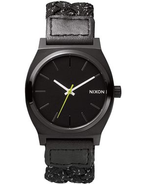 Nixon Analog Quarz Uhr mit Verschiedene Materialien Armband A0451941-00 - Schwarz