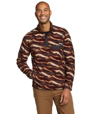 Eddie Bauer Chutes Mock Neck Fleece - Brown