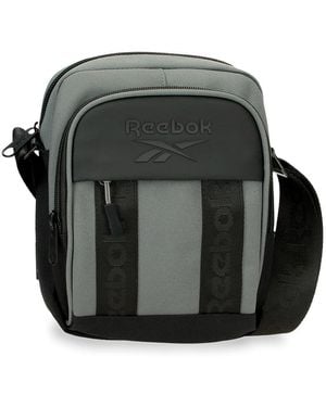 Reebok Baltimore Shoulder Bag Large Grey 22x27x10cm Polyester By Joumma Bags - Black