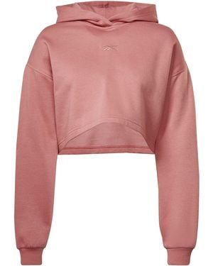 Reebok Maglietta a iche Lunghe da Yoga per Allenamento Felpa - Rosa