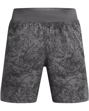Under Armour Uomini Launch Pro 7In Printed Pantaloncini Abbigliamento Da Corsa Pantaloncini Castlerock - Grigio