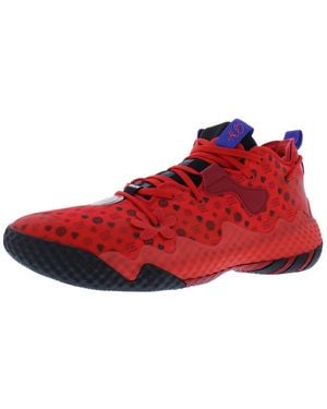 adidas Mens Harden Vol. 6 Basketball Trainers Shoes - Red, Vivid Red/core Black/core Black, 13 Women/12 Men