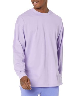 Amazon Essentials Oversized Long-sleeved Organic Cotton T-shirt - Purple