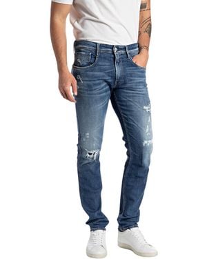 Replay Adult M914 Anbass Bio Jeans - Blue