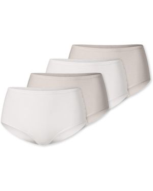 Schiesser Midi Slip - 4er - Weiß