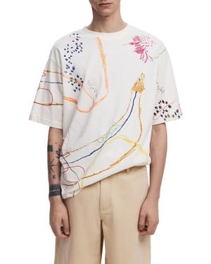 Desigual 25wmtk03 T-Shirt - Blanc