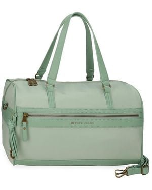 Pepe Jeans Joumma Bags Morgan Casual Backpacks Travel Bags Beige Black Faux Leather - Green