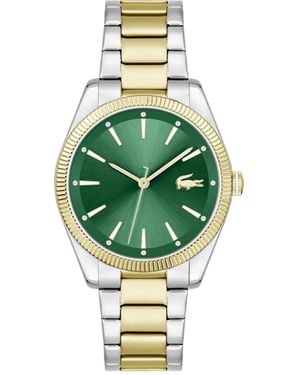 Lacoste Montre à Mouvement à Quartz Trois Aiguilles pour Collection Capucine avec Bracelet en Acier Inoxydable à Deux - Vert