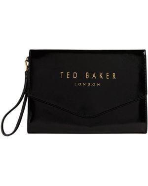 Ted Baker Pochette borsa da polso Crinkie Crinkle Icon Pouch Black nero