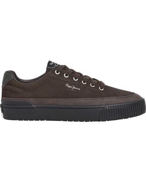 Pepe Jeans Ben Evolution Trainers Uk 11 Brown