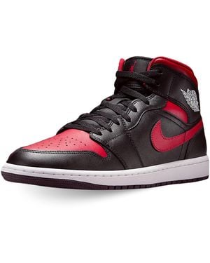 Nike Scarpe Air Jordan 1 Mid Taglia 43 Codice DQ8426-067 Nero - Rosso