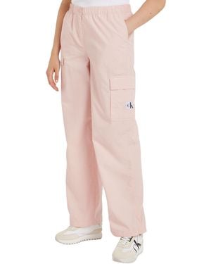 Calvin Klein Jeans Pantaloni Donna Pant Cargo - Rosa
