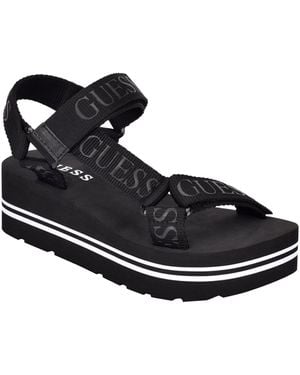 Guess Avin Wedge Sandal - Black