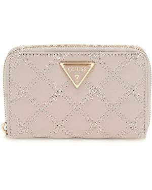 Guess Giully II SLG Medium Zip Around Wallet M Taupe - Schwarz