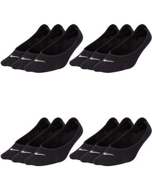 Nike 12 Paar Everyday Lightweight Footie Socken Füßlinge SX4863 - Schwarz