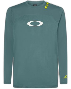 Oakley Maglietta da Uomo in Jersey a iche Lunghe Riciclato Free Ride - Verde