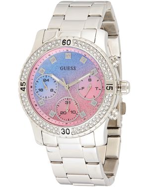 Guess Orologio Multi-quadrante Quarzo Donna con Cinturino in Acciaio Inox W0774L1 - Metallizzato