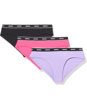 HUGO 3-pack Repeat Logo Cotton Stretch Briefs - Black
