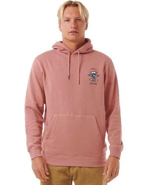 Rip Curl Search Icon Hoodie Xl Pink - Red