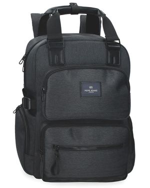 Pepe Jeans Whitton Zaino per laptop 15,6 pollici nero 28 x 40 x 16 cm Pelle sintetica e poliestere by Joumma Bags