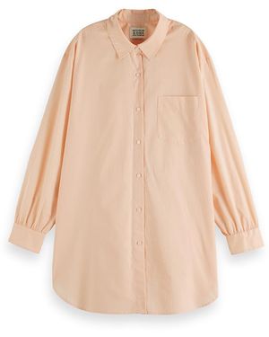 Scotch & Soda Oversized Light Weight Cotton Shirt - Natural