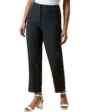 Dorothy Perkins Petite Straight Ankle Grazer Trouser - Black