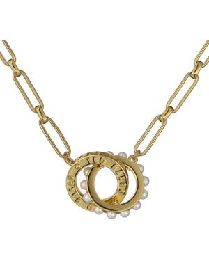 Ted Baker London Lola Double Logo Link Necklace For - Metallic