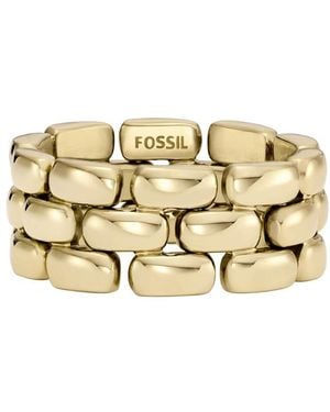 Fossil Arden Gold Stainless Steel Ring - Metallic