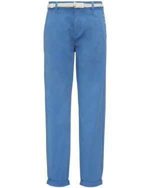 S.oliver Chino mit geflochtenem Gürtel und Garment Dye Royalblau 46