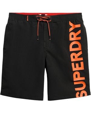 Superdry Short de bain classique avec logo de 48,3 cm - Noir