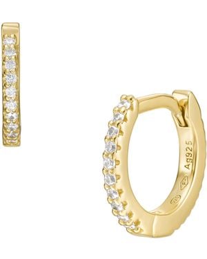 Fossil Orecchini a cerchio da donna All Stacked Up - Metallizzato