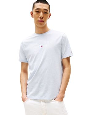 Tommy Hilfiger Short Sleeve Cotton Graphic T-shirts With Printed Logo - White