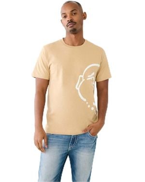 True Religion S Buddha Crew T-shirt Travertine Xxl - Blue