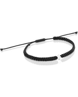Tous Armband Nylon mit Sternmotiv aus Sterlingsilber 17 cm lang - Weiß