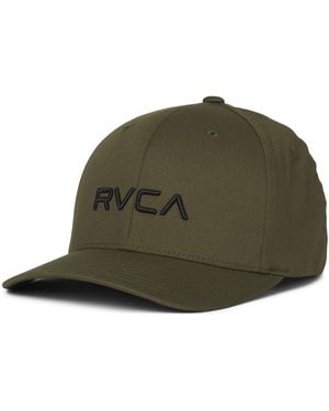 RVCA Flexfit Curved Brim Fitted Hat - Green