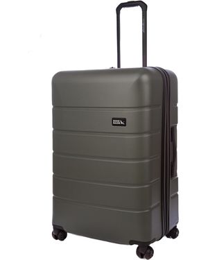 Eddie Bauer Bagaglio durevole della valigia della costruzione del PC/ABS della filatrice Hardside del ghiacciaio - Grigio