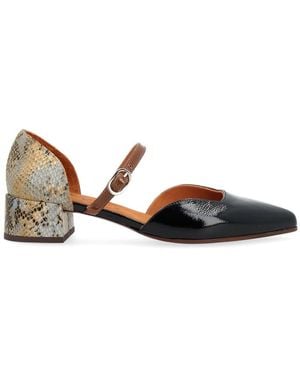 Chie Mihara Scarpa con Tacco Jindya in Pelle Nera - Marrone