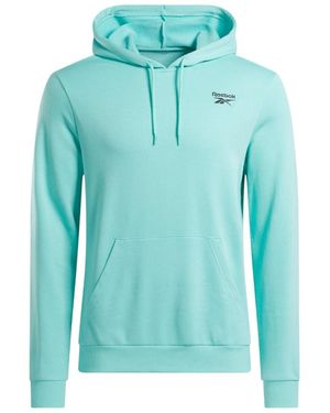 Reebok Identity Small Logo FT Hoodie Hooded Sweatshirt - Azul