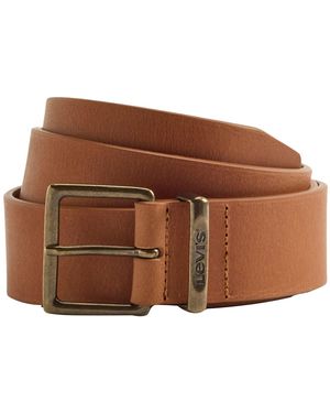 Levi's Flat Keeper Belt Cinturón de Cuero Bovine - Marrón