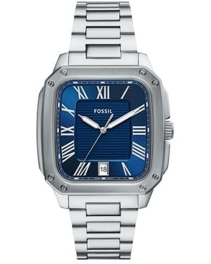 Fossil Analog Quarz Uhr mit Edelstahl Armband FS6121 - Mettallic