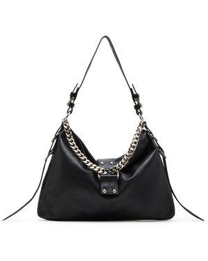 Steve Madden Alyssa-b Hobo With Buckle And Chain - Black