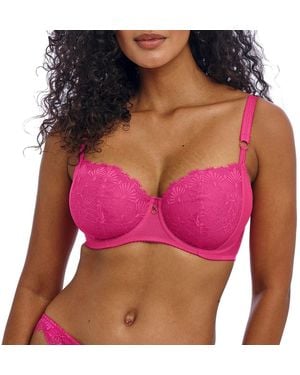 Freya Fascinate Underwire Unlined Balconette Bra Hot Pink